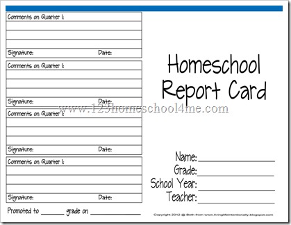 Report card template for kindergarten